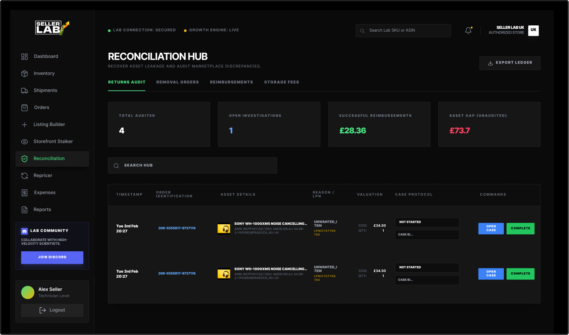Reimbursement Dashboard